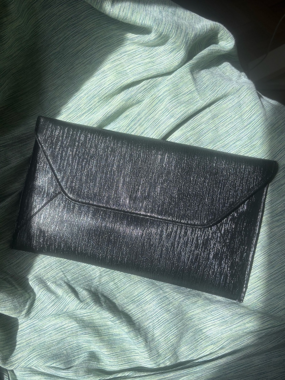 Gramercy Textured Black Clutch